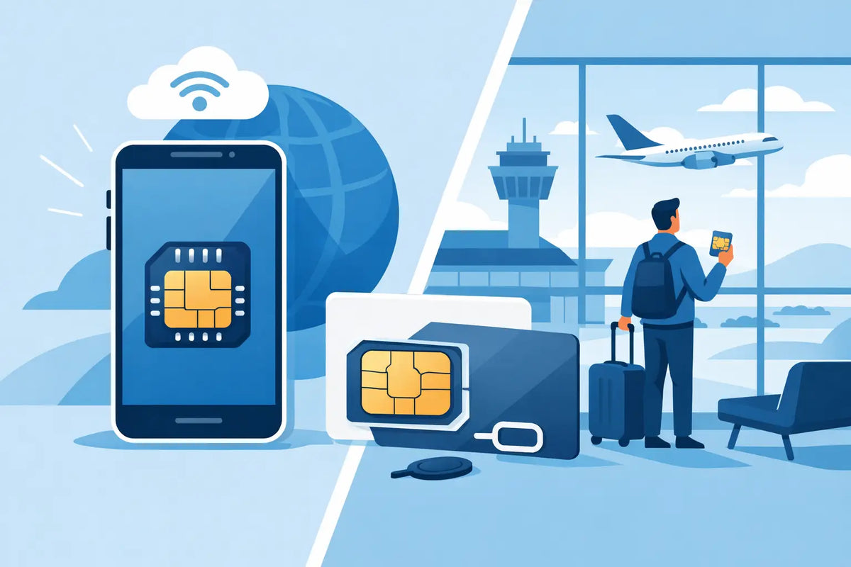 eSIM Versus Airport SIM Cards for Travelers